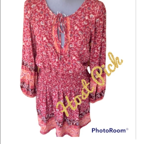 🌻American Eagle Boho Pink Floral Dress🌻 - Picture 1 of 8